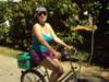 Liesel van Zyl - enjoying a leisurely bike ride on Mauritius